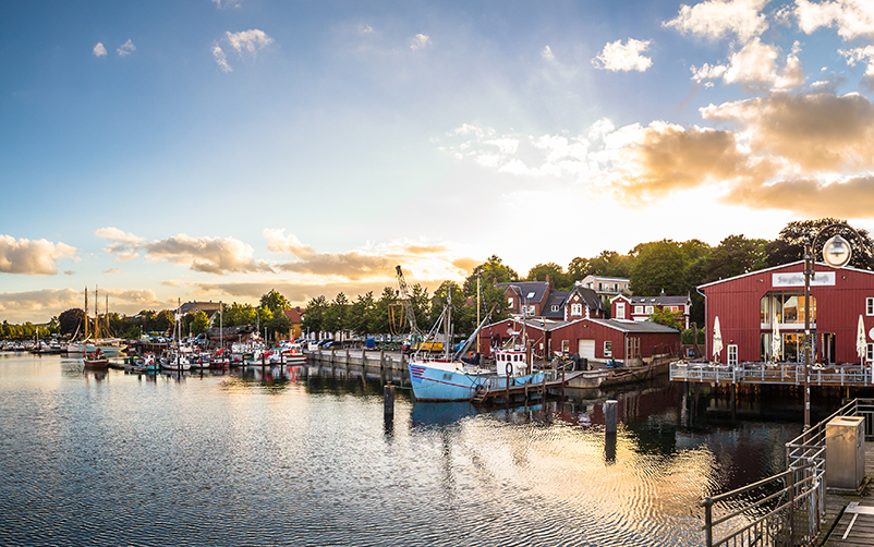 Eckernförde Hafen in Schleswig-Holstein
