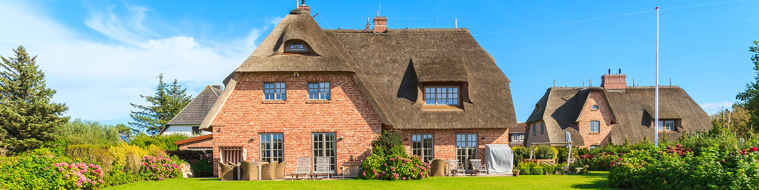 luxusimmobilie alleinstehendes reethaus in schleswig-holstein